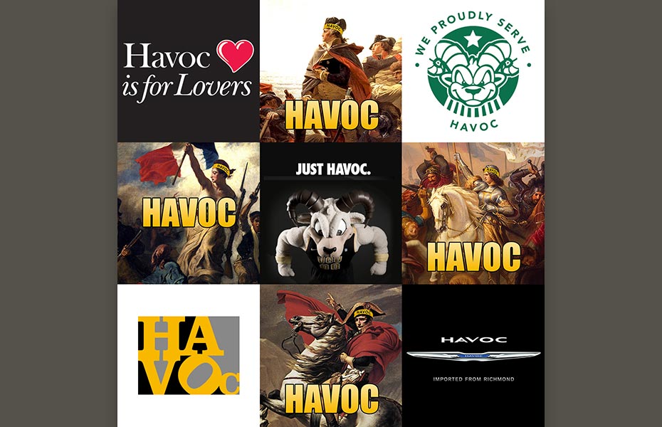 VCU social media graphics about basketball team