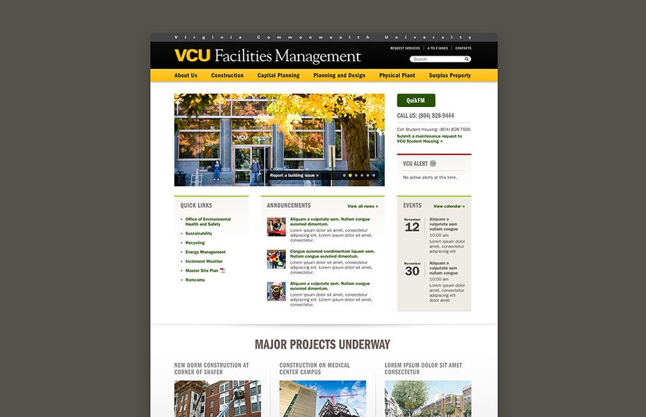 VCU Facilities Management website