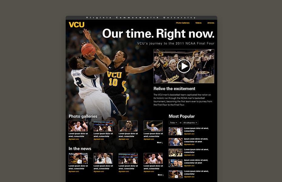 Final Four retrospective website